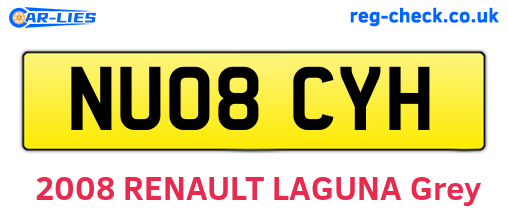 NU08CYH are the vehicle registration plates.