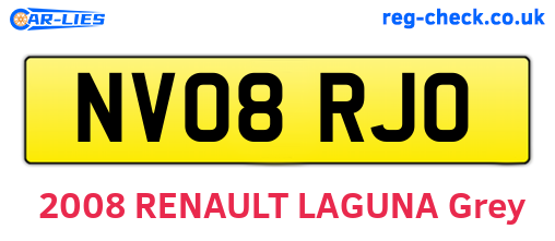 NV08RJO are the vehicle registration plates.