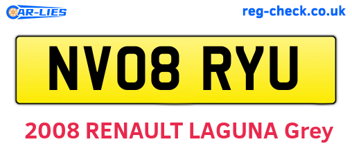 NV08RYU are the vehicle registration plates.
