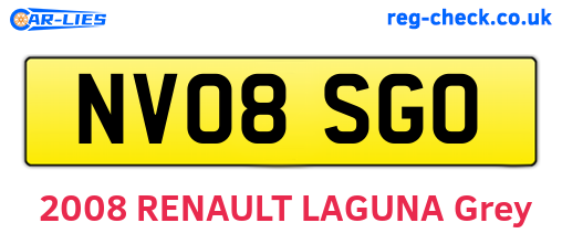 NV08SGO are the vehicle registration plates.