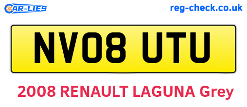 NV08UTU are the vehicle registration plates.