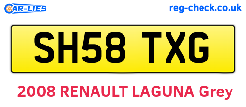 SH58TXG are the vehicle registration plates.