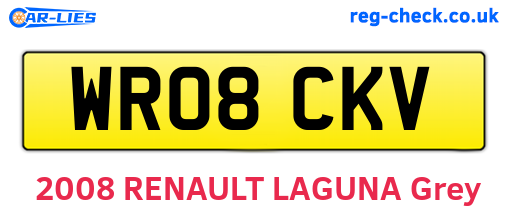 WR08CKV are the vehicle registration plates.