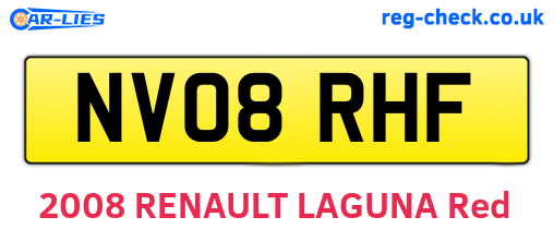 NV08RHF are the vehicle registration plates.