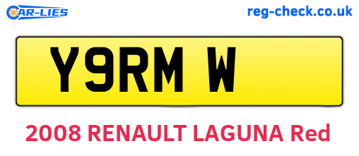 Y9RMW are the vehicle registration plates.