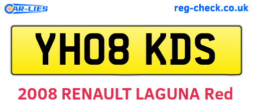 YH08KDS are the vehicle registration plates.