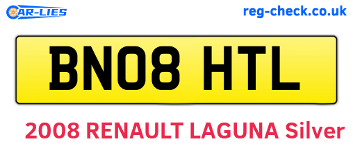 BN08HTL are the vehicle registration plates.