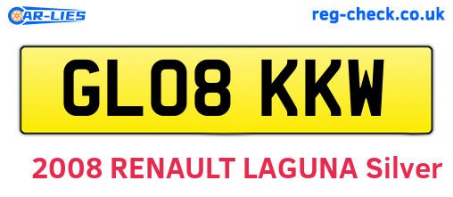 GL08KKW are the vehicle registration plates.