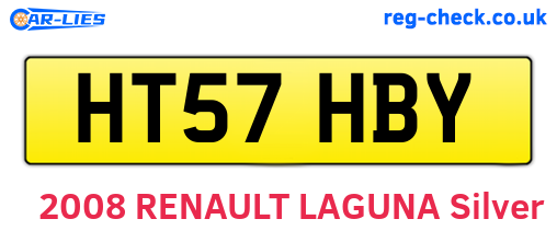 HT57HBY are the vehicle registration plates.
