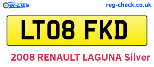 LT08FKD are the vehicle registration plates.