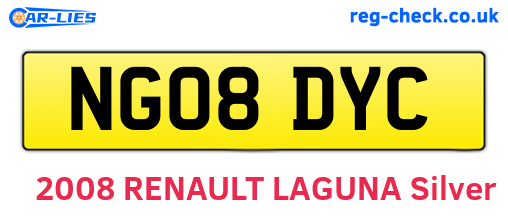 NG08DYC are the vehicle registration plates.
