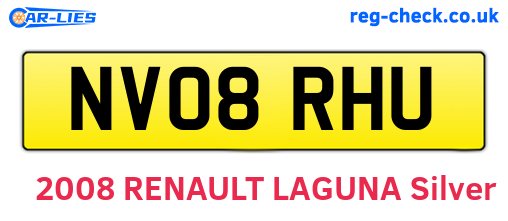 NV08RHU are the vehicle registration plates.