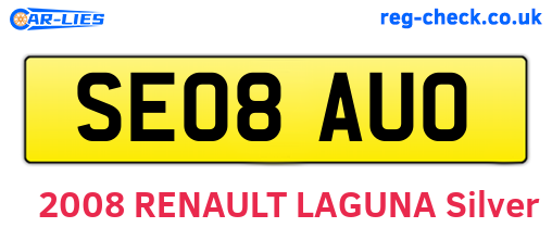 SE08AUO are the vehicle registration plates.