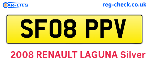 SF08PPV are the vehicle registration plates.