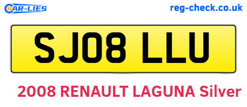 SJ08LLU are the vehicle registration plates.