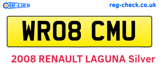WR08CMU are the vehicle registration plates.