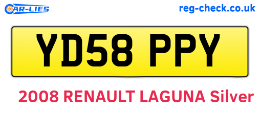 YD58PPY are the vehicle registration plates.
