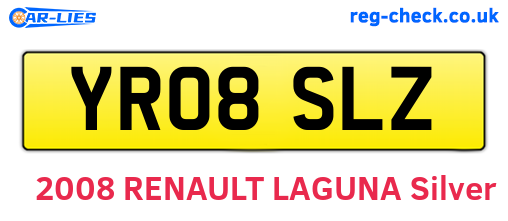 YR08SLZ are the vehicle registration plates.