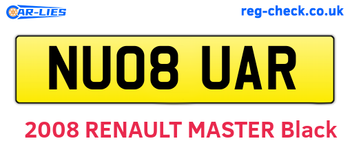 NU08UAR are the vehicle registration plates.