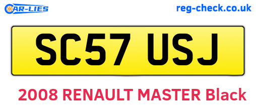 SC57USJ are the vehicle registration plates.