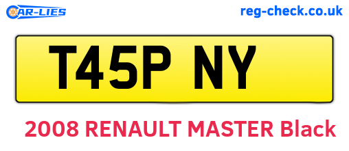 T45PNY are the vehicle registration plates.