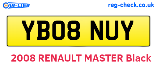 YB08NUY are the vehicle registration plates.