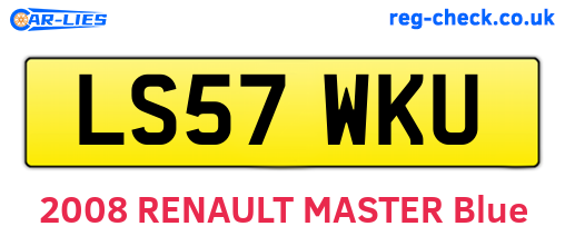 LS57WKU are the vehicle registration plates.