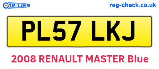 PL57LKJ are the vehicle registration plates.