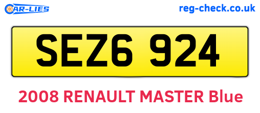 SEZ6924 are the vehicle registration plates.