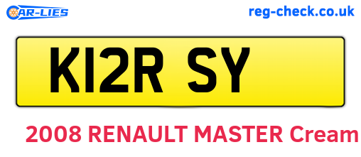 K12RSY are the vehicle registration plates.