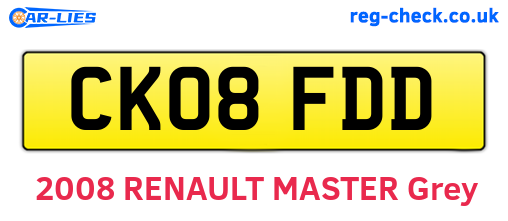 CK08FDD are the vehicle registration plates.