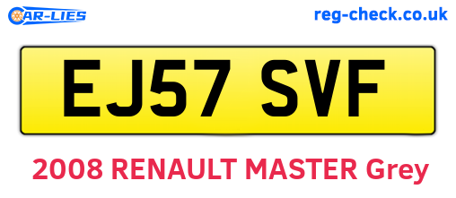 EJ57SVF are the vehicle registration plates.