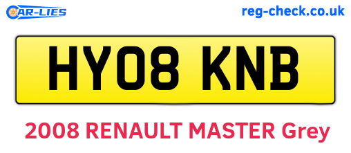 HY08KNB are the vehicle registration plates.