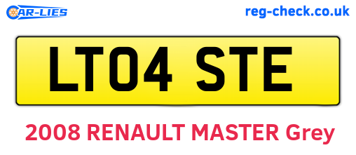 LT04STE are the vehicle registration plates.