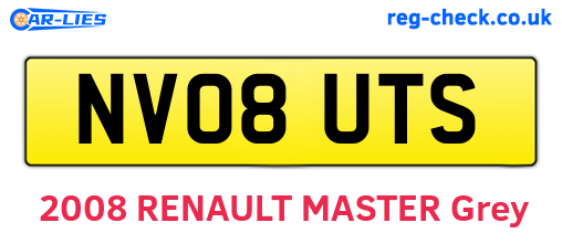 NV08UTS are the vehicle registration plates.