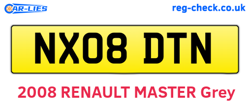 NX08DTN are the vehicle registration plates.