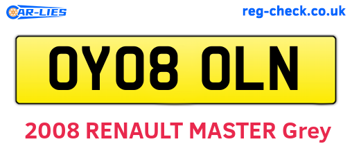 OY08OLN are the vehicle registration plates.