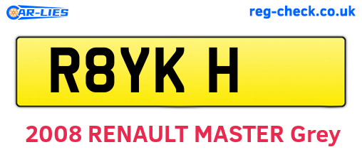 R8YKH are the vehicle registration plates.
