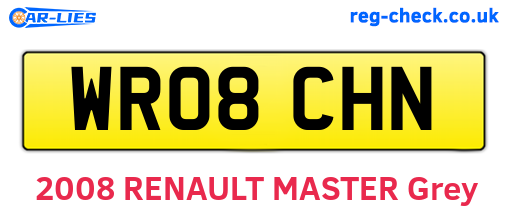 WR08CHN are the vehicle registration plates.