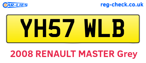 YH57WLB are the vehicle registration plates.