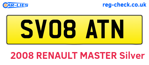 SV08ATN are the vehicle registration plates.