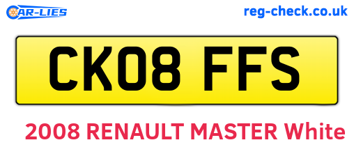 CK08FFS are the vehicle registration plates.