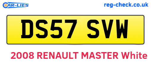 DS57SVW are the vehicle registration plates.