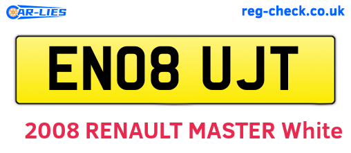 EN08UJT are the vehicle registration plates.