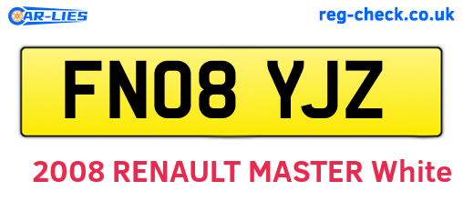 FN08YJZ are the vehicle registration plates.