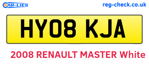 HY08KJA are the vehicle registration plates.