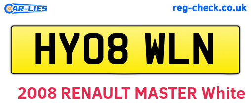 HY08WLN are the vehicle registration plates.