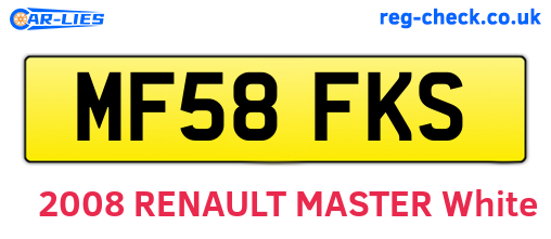 MF58FKS are the vehicle registration plates.