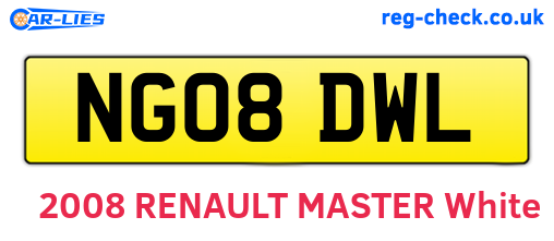 NG08DWL are the vehicle registration plates.