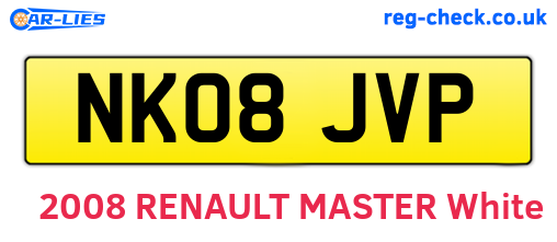 NK08JVP are the vehicle registration plates.